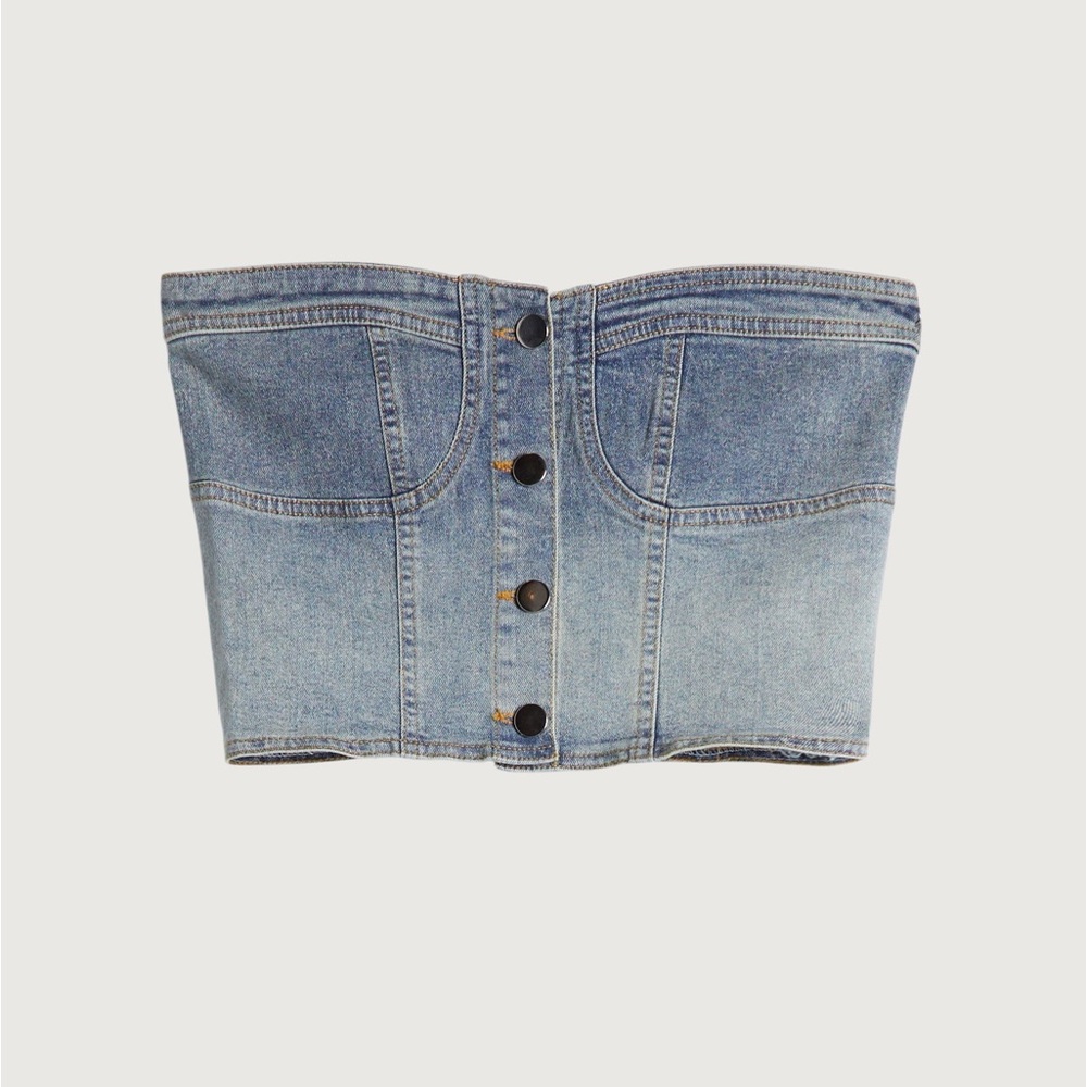 Oak + Fort Denim Bustier - never worn!